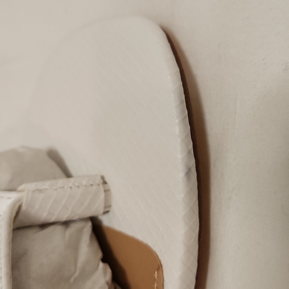 New! White chunky triangle heels ankle straps formal summer party size 9.5 - Picture 16 of 16